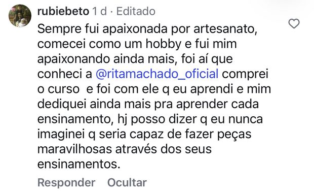 depoimento de aluna