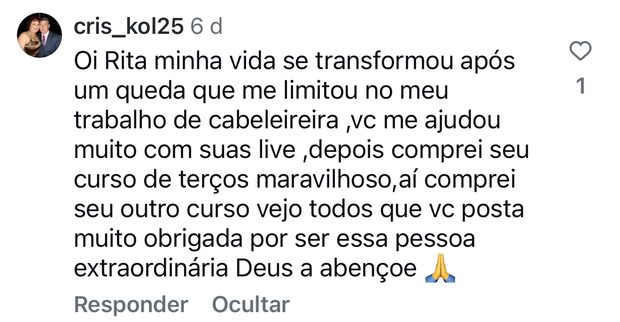 depoimento de aluna