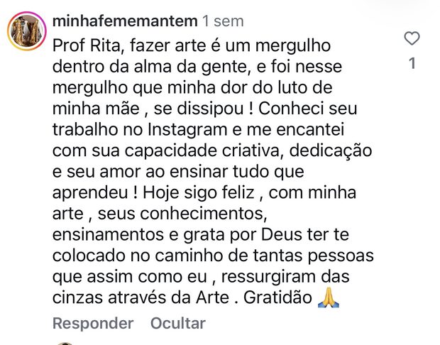 depoimento de aluna