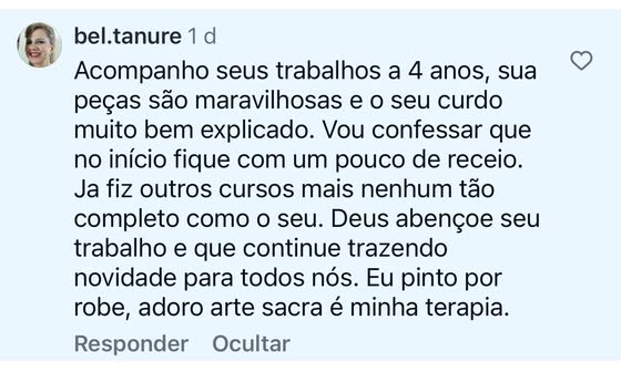 mensagem de aluna